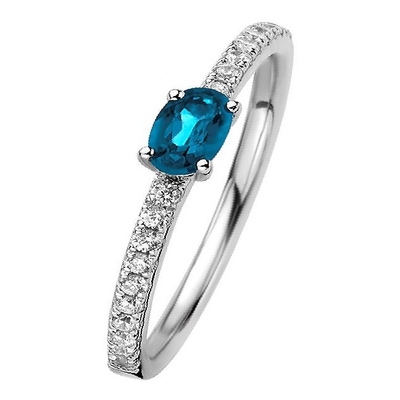 Treasure Collection TC-50959 Zilveren ring met edelsteen en zirkonia 3 mm