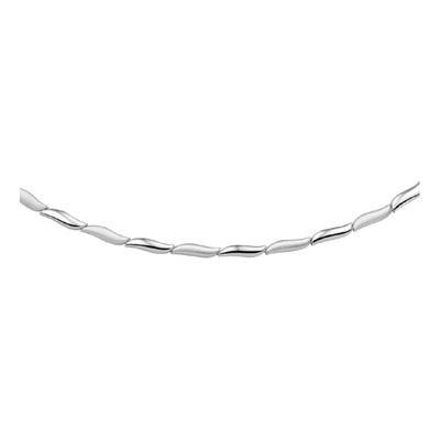 collier polimat 43 mm 45 cm zilver gerhodineerd