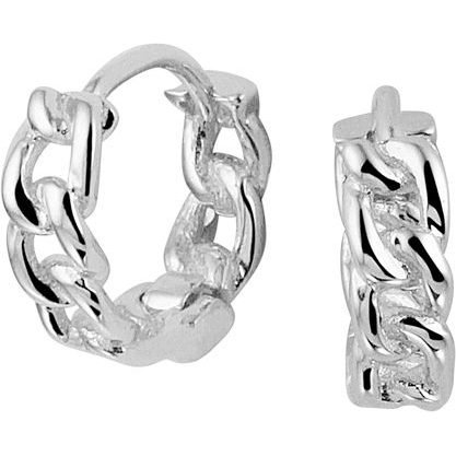 Treasure Collection TC-55905 Zilveren klapoorringen schakelmotief 10,5 mm