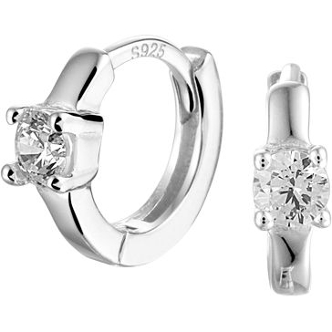 Treasure Collection TC-55911 Zilveren klapoorringen met zirkonia 9 mm