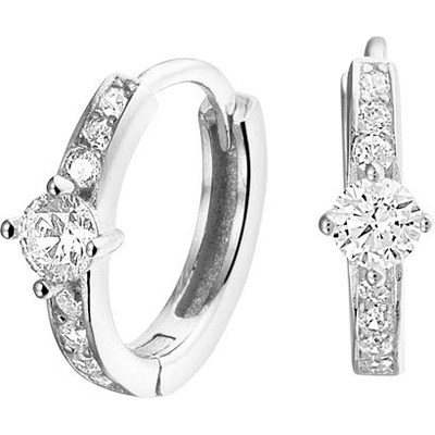 klapoorringen zirkonia zilver gerhodineerd