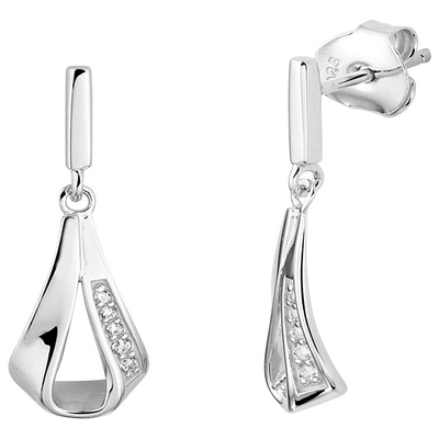oorhangers zirkonia zilver gerhodineerd