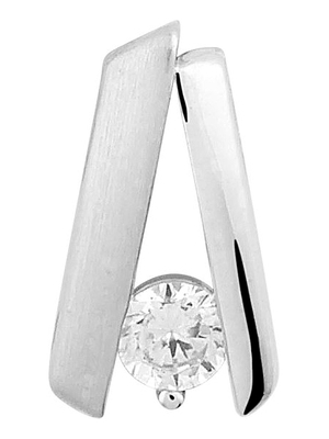 hanger zirkonia polimat zilver gerhodineerd