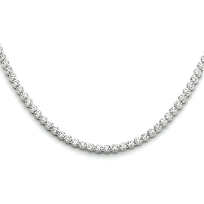 collier zirkonia 25 mm 42 3 cm zilver gerhodineerd