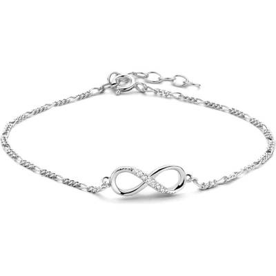 armband infinity zirkonia 155 25 cm zilver gerhodineerd