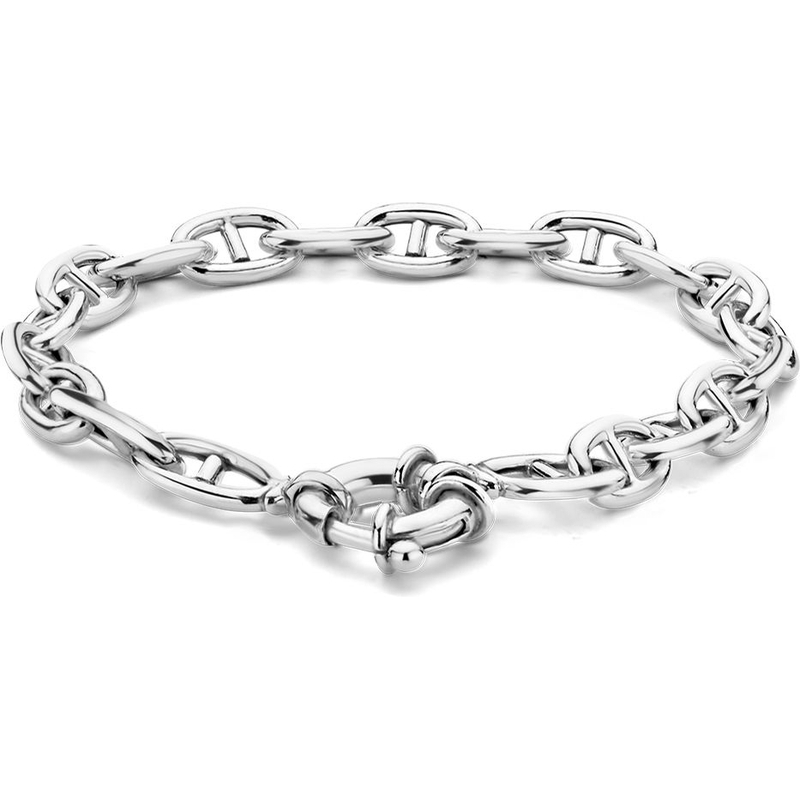 Treasure Collection P254 Zilveren anker schakelarmband 19 cm