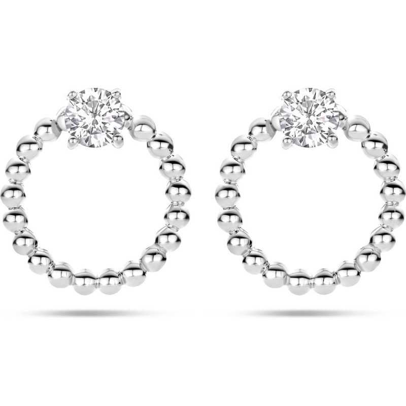 Treasure Collection 882954 Zilveren oorknoppen met bolletjes en zirkonia