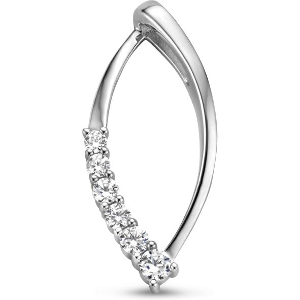 884766 Zilveren hanger met zirkonia 22,5 mm