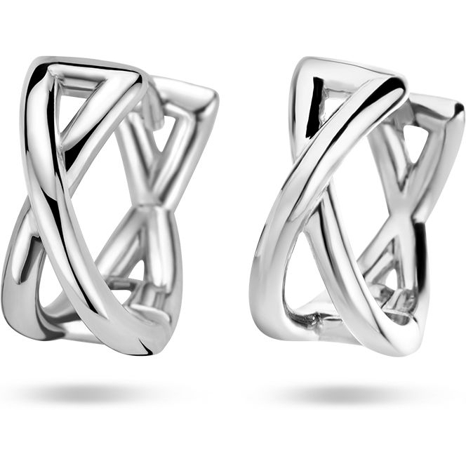 Treasure Collection 883561 Zilveren klapcreolen 13 mm