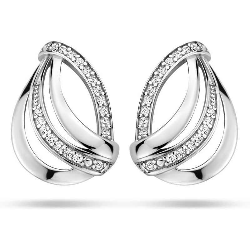 Treasure Collection 883669 Zilveren oorknopjes met zirkonia