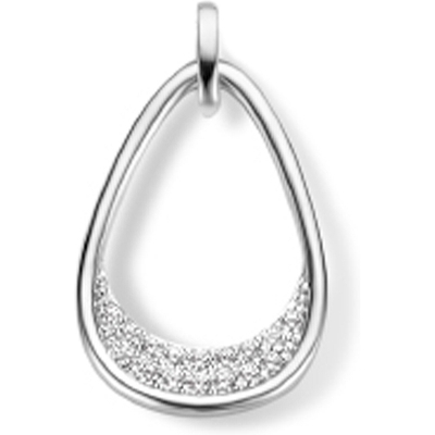 hanger druppel zirkonia zilver gerhodineerd