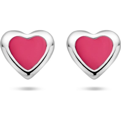 oorknoppen hart zilver gerhodineerd