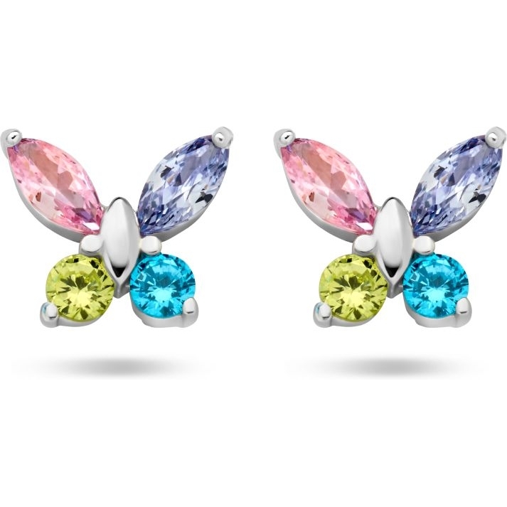 Treasure Collection 883540 Zilveren oorknopjes vlinder met zirkonia
