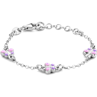 armband vlinders 11 2 cm zilver gerhodineerd