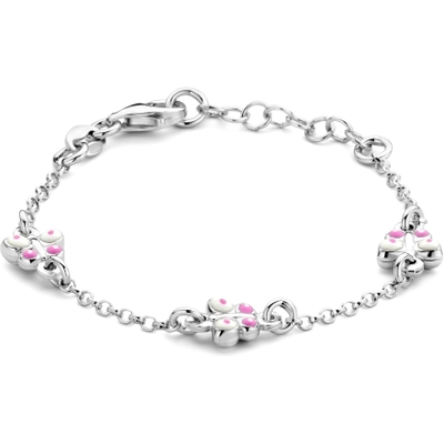 armband vlinders 11 2 cm zilver gerhodineerd