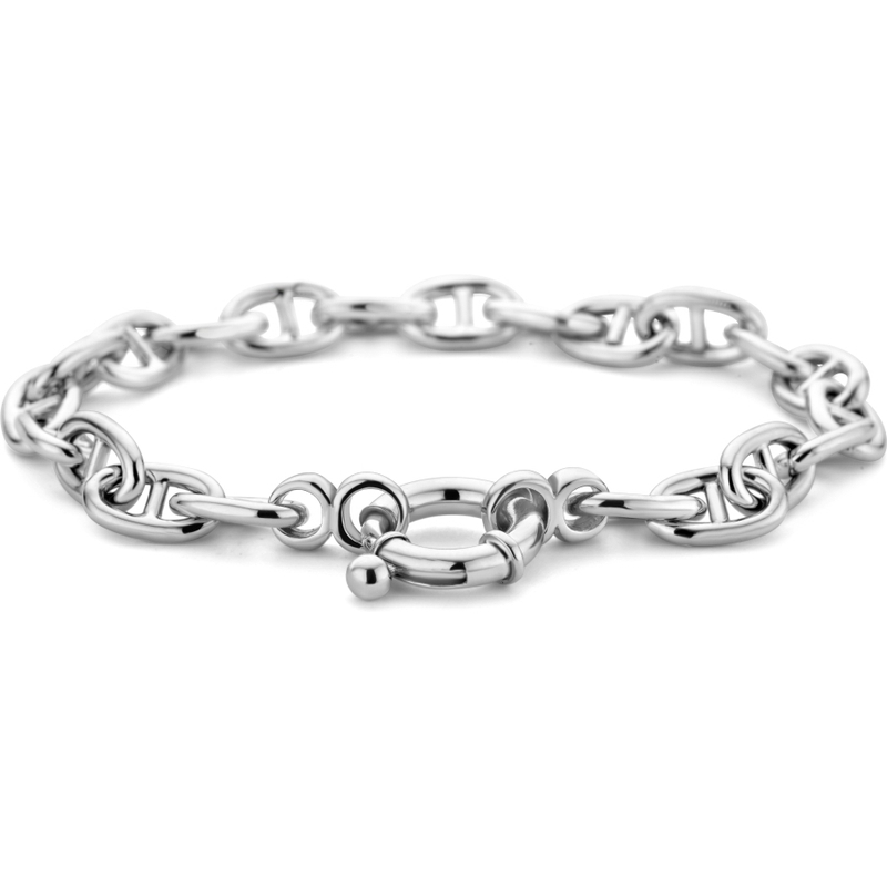 885304 Zilveren schakelarmband met springslot 7,1 mm