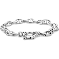 armband marine met groot veerslot 71 mm 19 cm zilver gerhodineerd