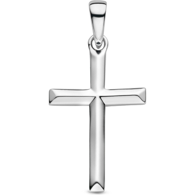 884090 Zilveren hanger kruisje