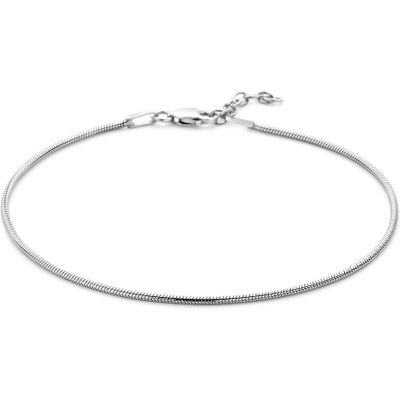 slang rond 12 mm zilver gerhodineerd