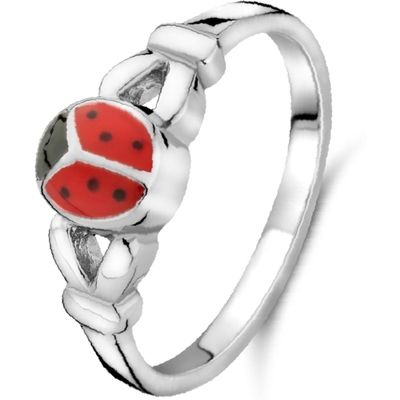 884356 Zilveren kinderring met lieveheersbeestje