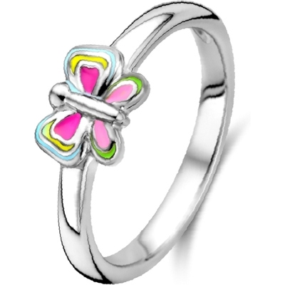 884353 Zilveren kinderring met vlinder