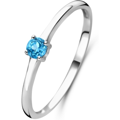 884361 Zilveren ring met geboortesteen december topaas