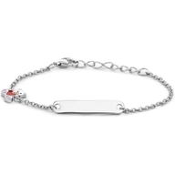 graveerarmband beer en hart plaat 45 mm 11 2 cm zilver gerhodineerd