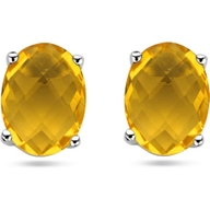 oorknoppen citrien zilver gerhodineerd