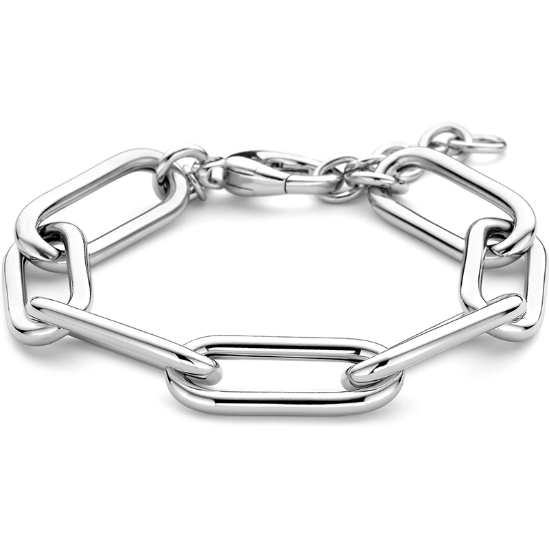 885319 Zilveren paperclip schakelarmband 11,5 mm