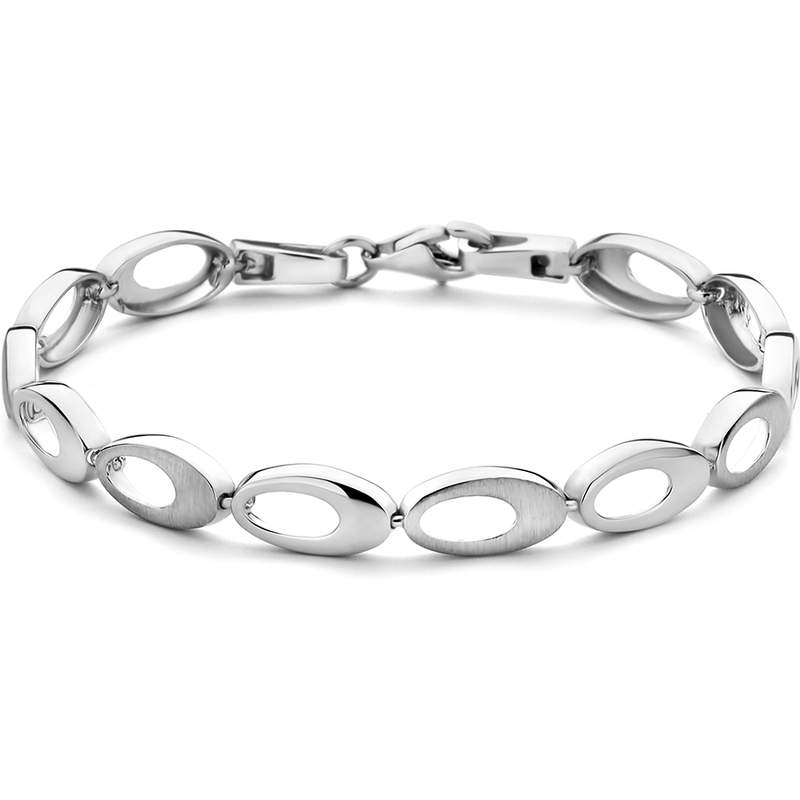 885321 Zilveren schakelarmband 7 mm 19 cm