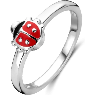 884410 Zilveren kinderring met lieveheersbeestje
