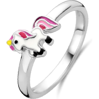 884409 Zilveren kinderring met eenhoorn