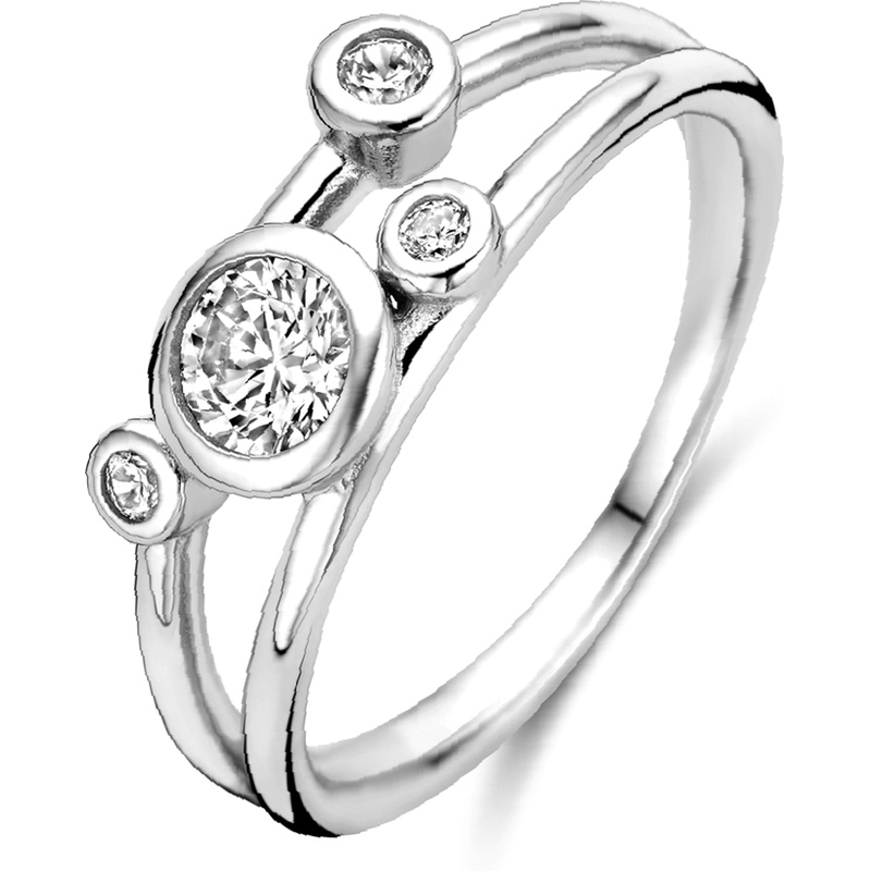 884428 Zilveren ring met zirkonia 6,5 mm