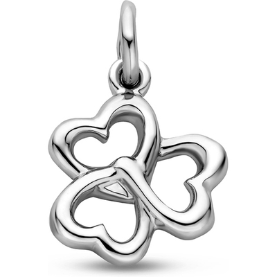hanger hartjes zilver gerhodineerd
