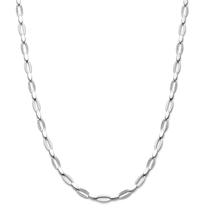 collier zirkonia 60 mm 45 cm polimat zilver gerhodineerd