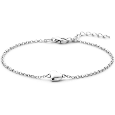 armband hart 16 3 cm zilver gerhodineerd