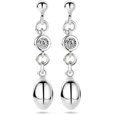 oorhangers zirkonia zilver gerhodineerd