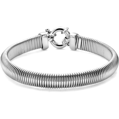 armband 80 mm 19 cm met groot springslot zilver gerhodineerd