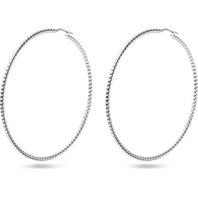 oorringen 25 mm zilver gerhodineerd