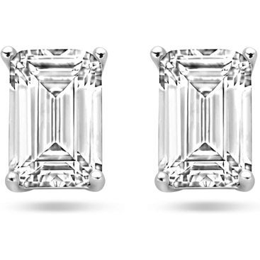 oorknoppen zirkonia zilver gerhodineerd