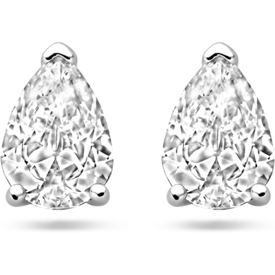 oorknoppen zirkonia zilver gerhodineerd