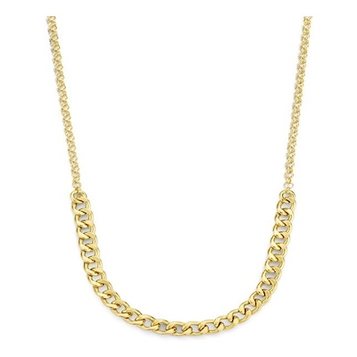 Treasure Collection M301 Goudkleurige schakelketting gourmet 41-45 cm