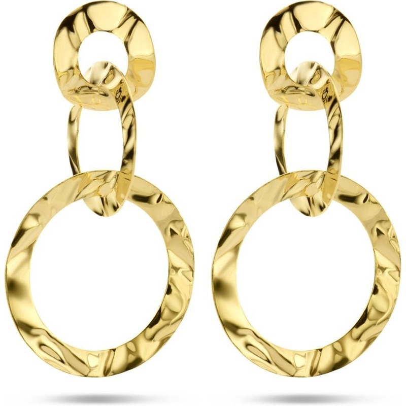 Treasure Collection 882675 Goudkleurige oorhangers rondjes