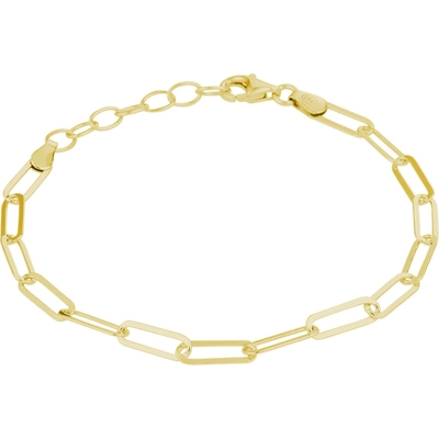 armband paperclip 38 mm 16 3 cm 3 micron zilver verguld geel