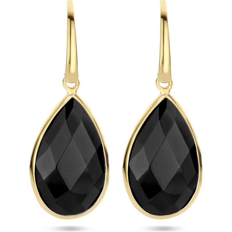 Treasure Collection 882652 Goudkleurige oorhangers met 10,86 ct onyx