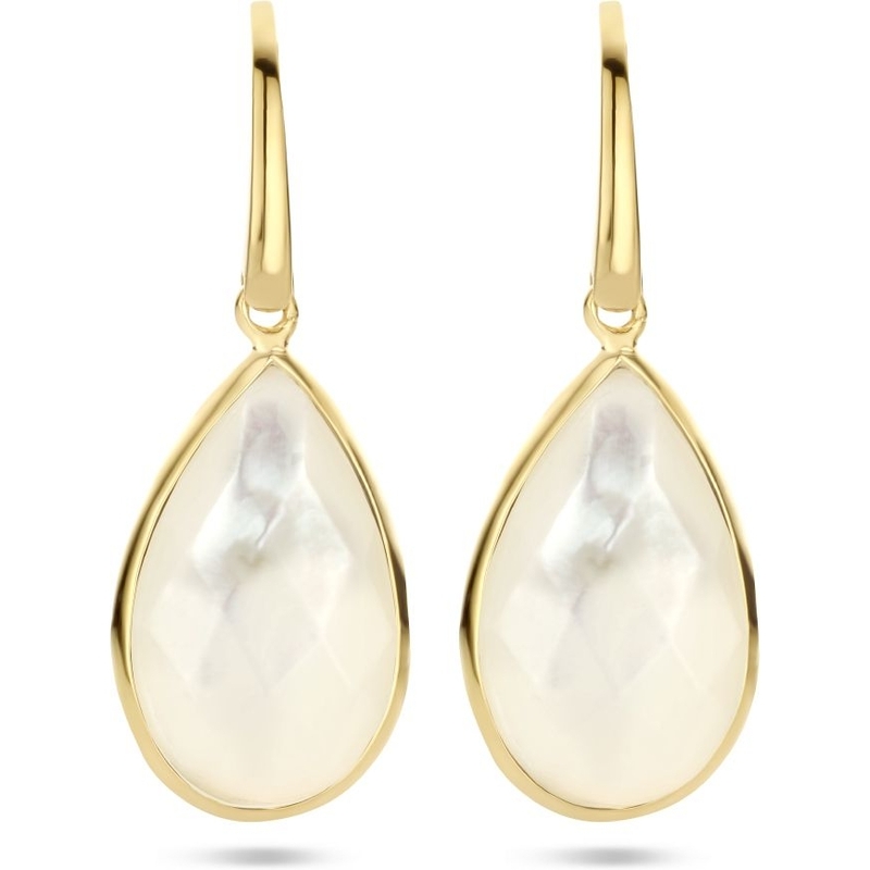 Treasure Collection 882656 Goudkleurige oorhangers met parelmoer