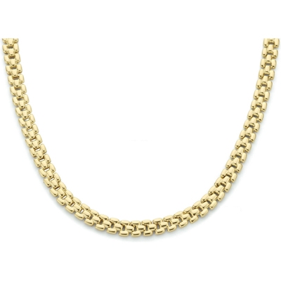 collier panter 69 mm 43 cm 3 micron zilver verguld geel