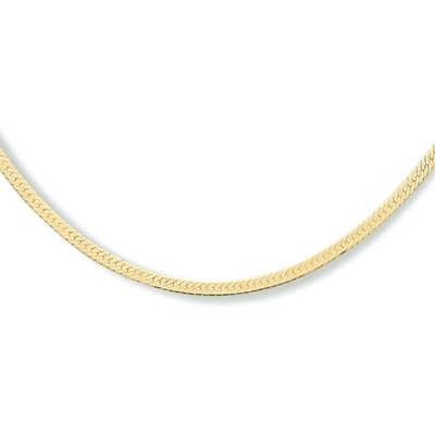 collier slang plat 20 mm 40 4 cm 3 micron zilver verguld geel