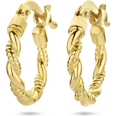 Treasure Collection 883723 Goudkleurige oorringen gedraaid