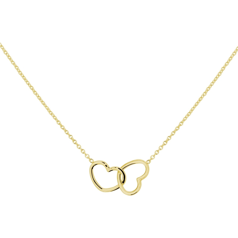 Treasure Collection 883981 Goudkleurige ketting met hartjes 40-45 cm